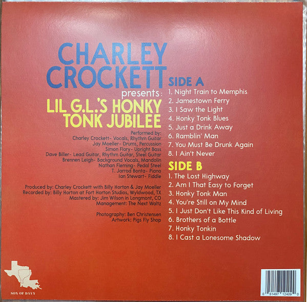 Charley Crockett : Lil G.L.'s Honky Tonk Jubilee (LP, Album, Mono, RE, Alt)