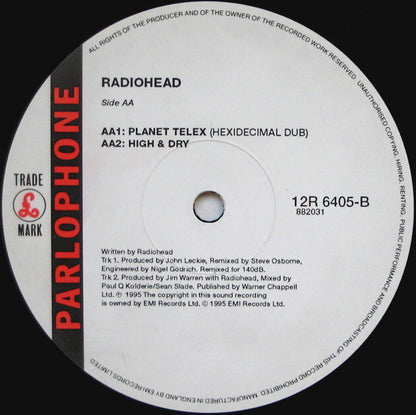 Radiohead : High & Dry / Planet Telex (12", Single, Ltd, Num)