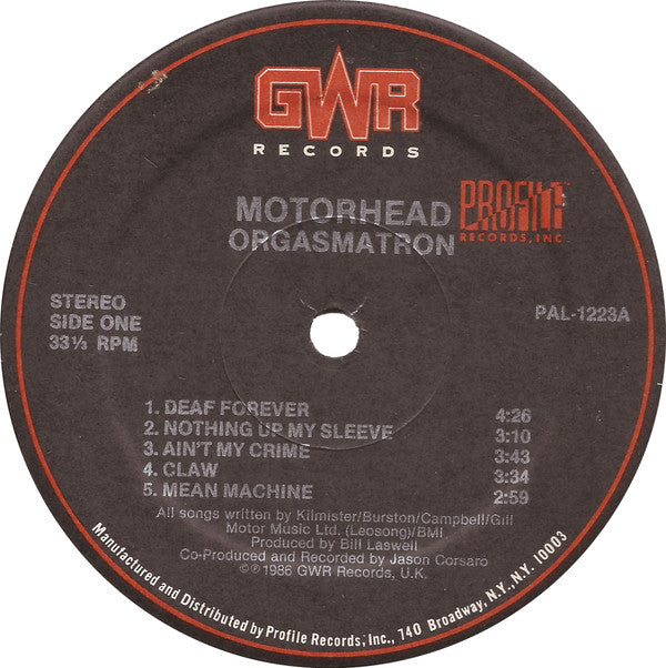 Motörhead : Orgasmatron (LP, Album)
