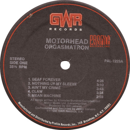 Motörhead : Orgasmatron (LP, Album)