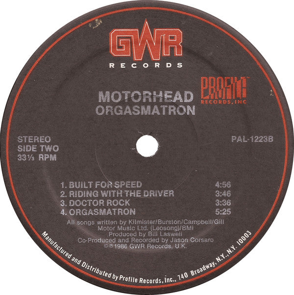 Motörhead : Orgasmatron (LP, Album)