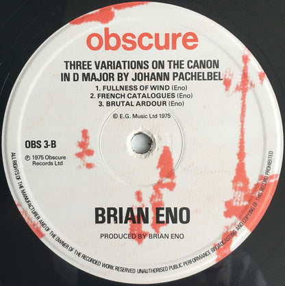 Brian Eno : Discreet Music (LP, Album, RE)