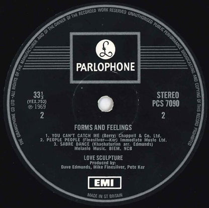 Love Sculpture : Forms And Feelings (LP, Album)