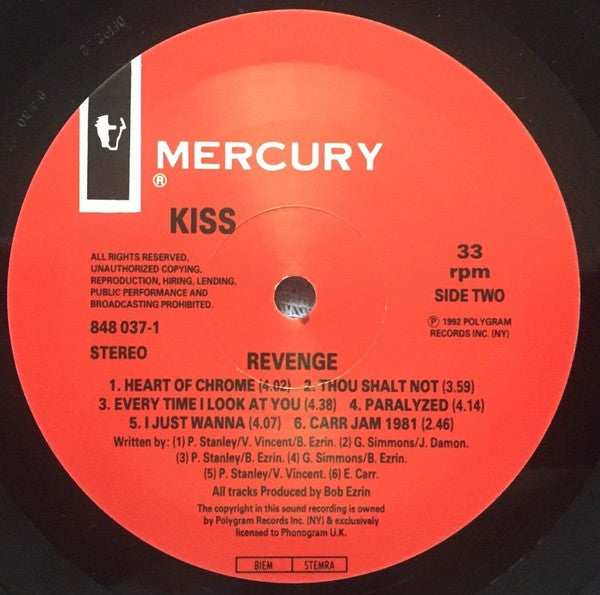 Kiss : Revenge (LP, Album)