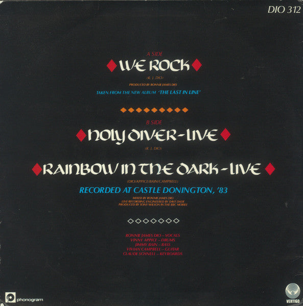 Dio (2) : We Rock (12", Single)