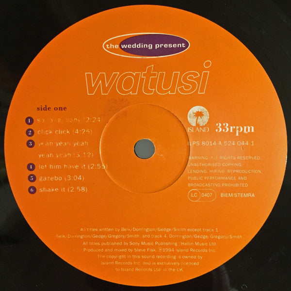 The Wedding Present : Watusi (LP, Album)