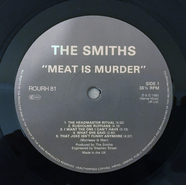 The Smiths : Meat Is Murder (LP, Album, RE, 180)