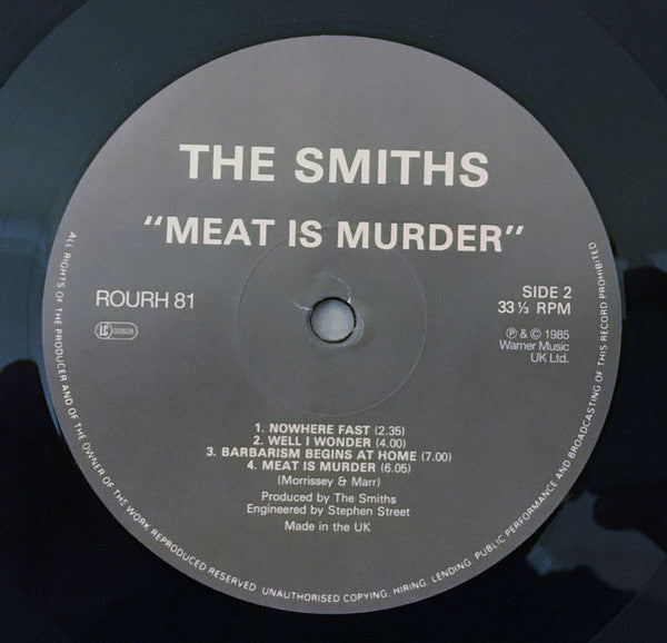 The Smiths : Meat Is Murder (LP, Album, RE, 180)