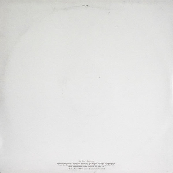 New Order : Substance (2xLP, Comp, RE)