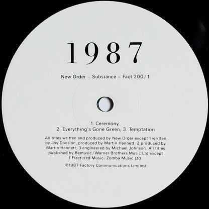 New Order : Substance (2xLP, Comp, RE)