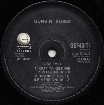 Guns N' Roses : Sweet Child O' Mine (12", Single, Met)