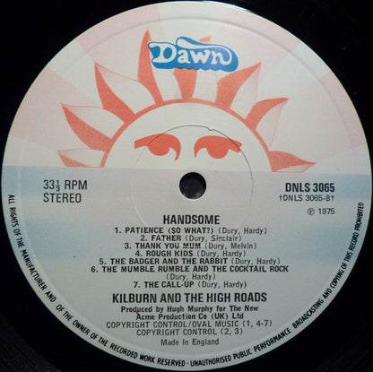 Kilburn & The High Roads : Handsome (LP, Album)