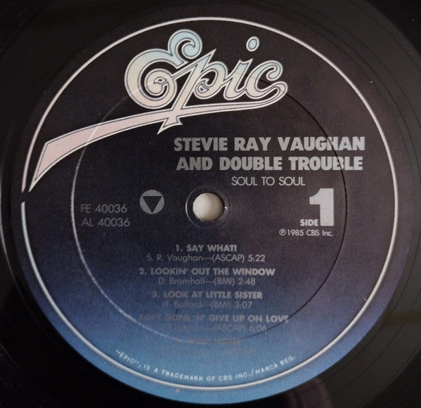 Stevie Ray Vaughan & Double Trouble : Soul To Soul (LP, Album)