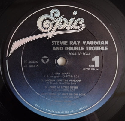 Stevie Ray Vaughan & Double Trouble : Soul To Soul (LP, Album)