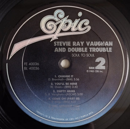Stevie Ray Vaughan & Double Trouble : Soul To Soul (LP, Album)