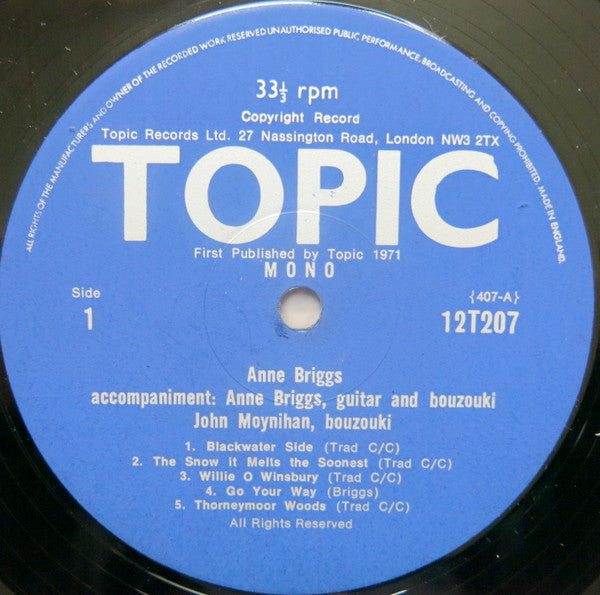Anne Briggs : Anne Briggs (LP)