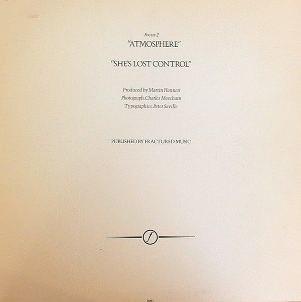 Joy Division : Atmosphere (12", Single, Tra)