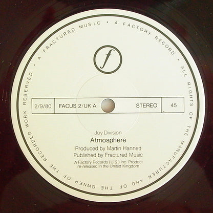 Joy Division : Atmosphere (12", Single, Tra)