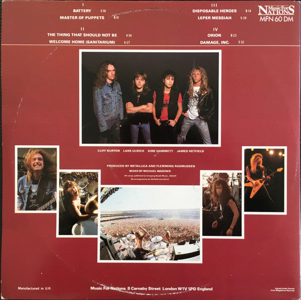 Metallica : Master Of Puppets (2x12", Album, Ltd, RE, Dir)