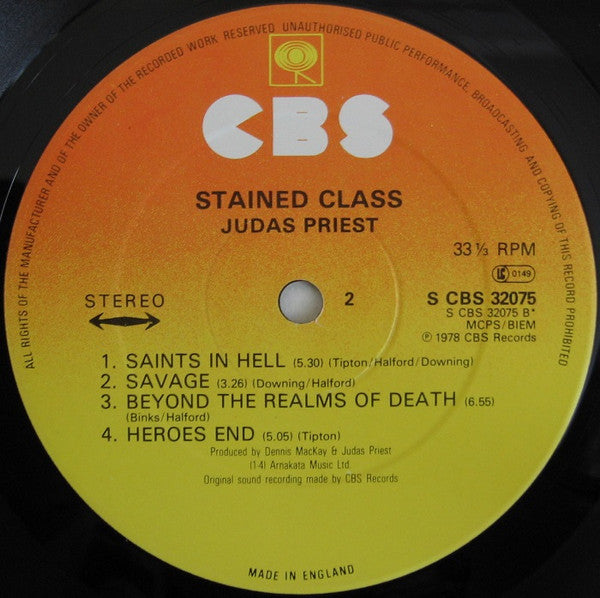 Judas Priest : Stained Class (LP, Album, RE)