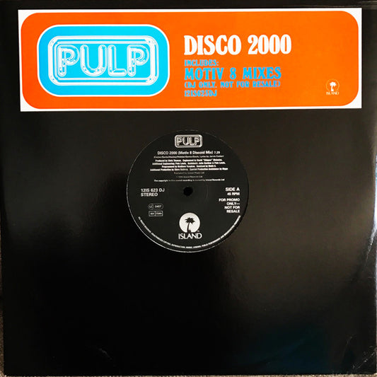 Pulp : Disco 2000 (12", Promo)