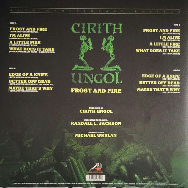 Cirith Ungol : Frost And Fire (2xLP, Album, Ltd, RE, Cam)