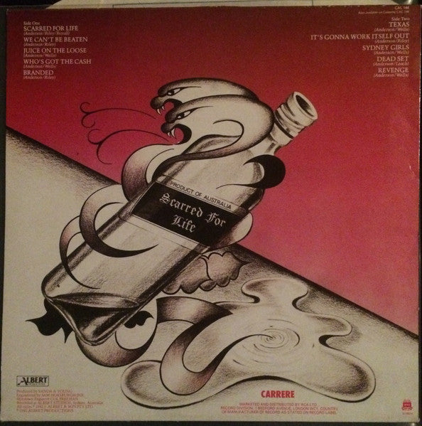 Rose Tattoo : Scarred For Life (LP, Album)