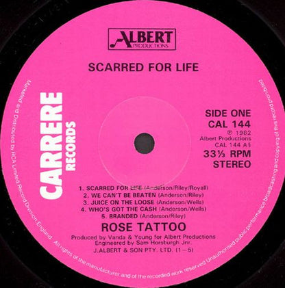 Rose Tattoo : Scarred For Life (LP, Album)