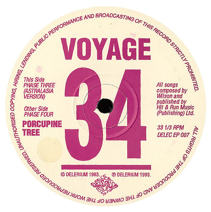 Porcupine Tree : Voyage 34 (LP, EP, Ltd)