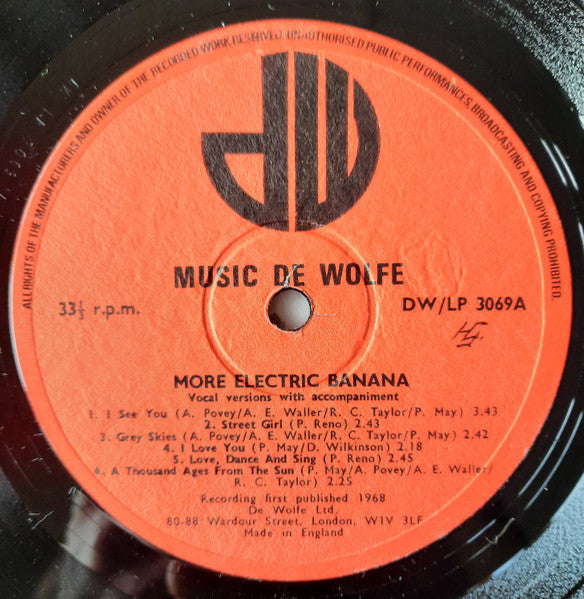 The Electric Banana : More Electric Banana (LP, Mono, RP)