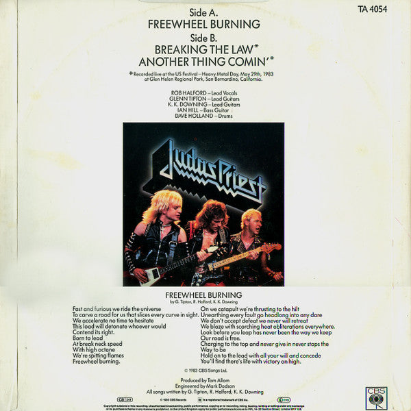 Judas Priest : Freewheel Burning (12")