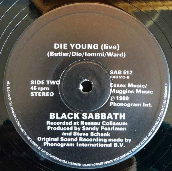 Black Sabbath : Mob Rules (12", Single)