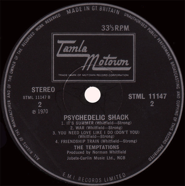 The Temptations : Psychedelic Shack (LP, Album)