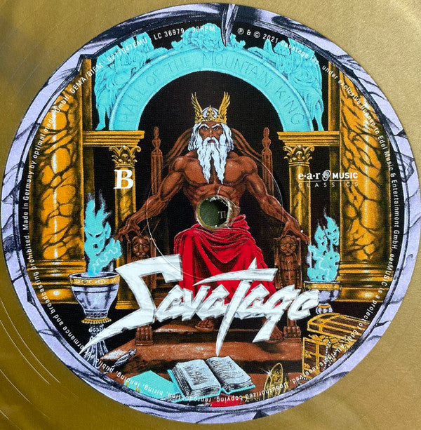 Savatage : Hall Of The Mountain King (LP, Album, RM, Gol + 7", Single + Ltd, RE, Col)