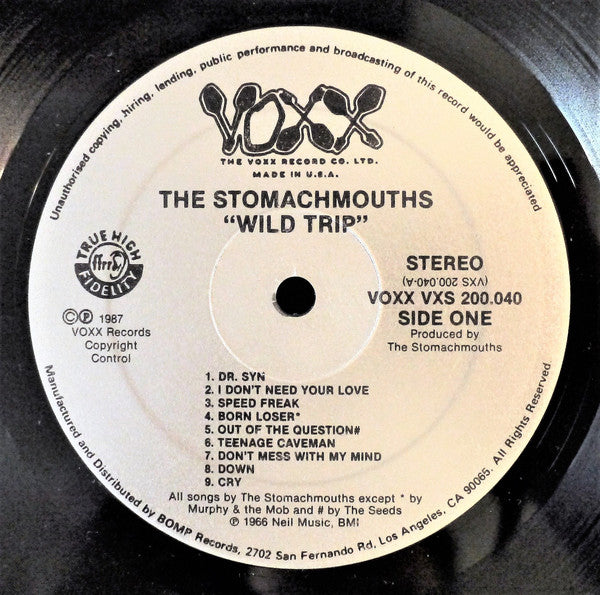 The Stomach Mouths : Wild Trip (LP, Album, RP)