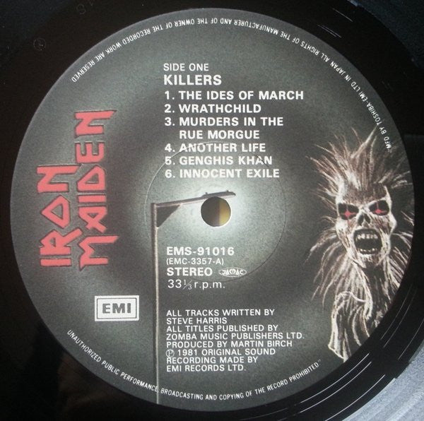 Iron Maiden = アイアン・メイデン* : Killers (LP, Album, Ltd)