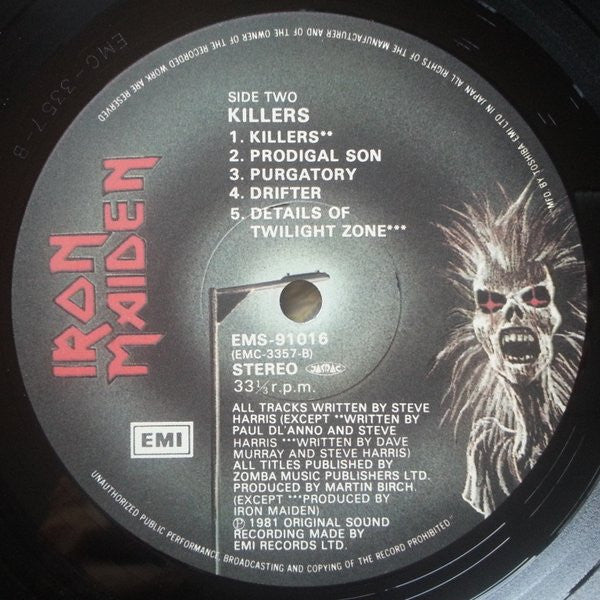 Iron Maiden = アイアン・メイデン* : Killers (LP, Album, Ltd)