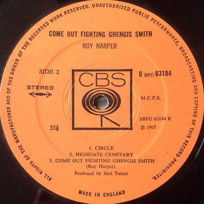 Roy Harper : Come Out Fighting Ghengis Smith (LP, Album)