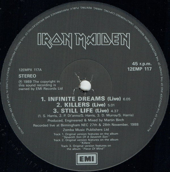 Iron Maiden : Infinite Dreams (12", S/Sided, Single, Etch, Ltd, Pos)