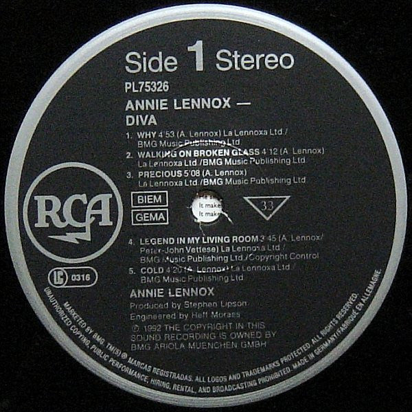 Annie Lennox : Diva (LP, Album)