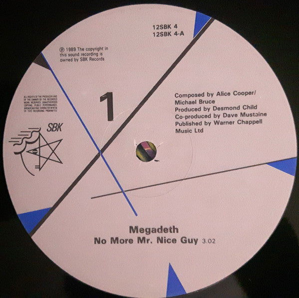 Megadeth : No More Mr. Nice Guy (12", Single, Pos)
