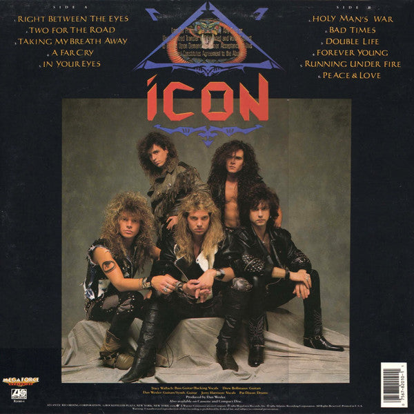 Icon (20) : Right Between The Eyes (LP, Album)