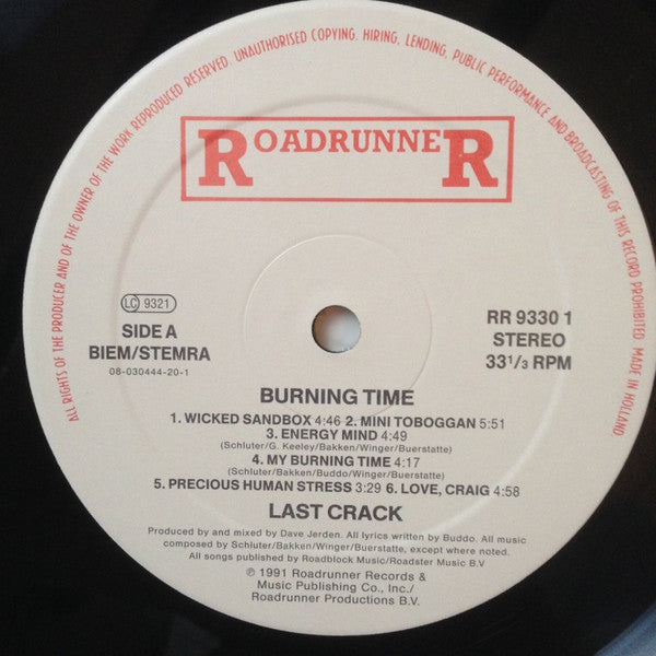 Last Crack : Burning Time (LP, Album)