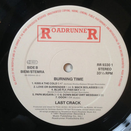 Last Crack : Burning Time (LP, Album)