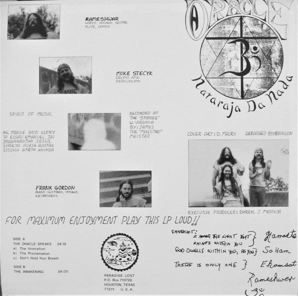 Oracle (17) : Nataraja Da Nada (LP, Album, Num)