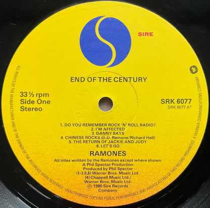 Ramones : End Of The Century (LP, Album)