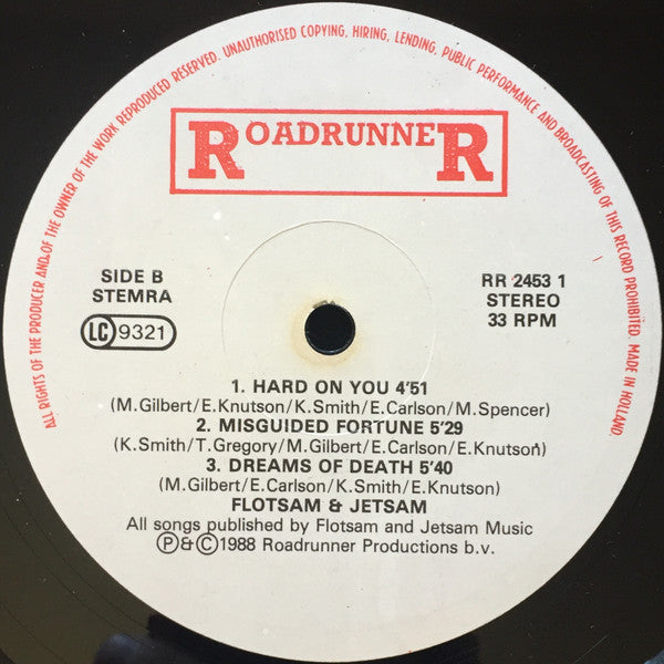 Flotsam And Jetsam : Saturday Night's All Right For Fighting (12")