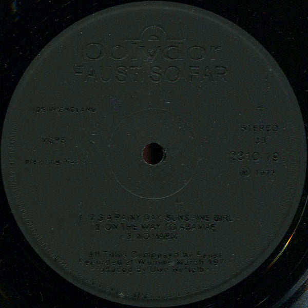 Faust : So Far (LP, Album)