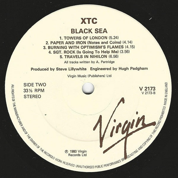 XTC : Black Sea (LP, Album, Gre)