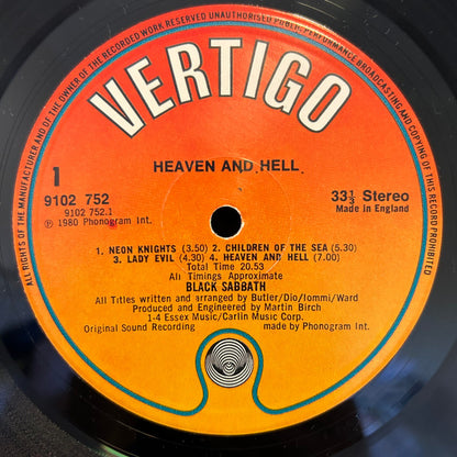 Black Sabbath : Heaven And Hell (LP, Album)
